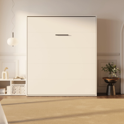 M3 sängskåp 180x200 med hög front och tre integrerade förvaringsutrymmen
